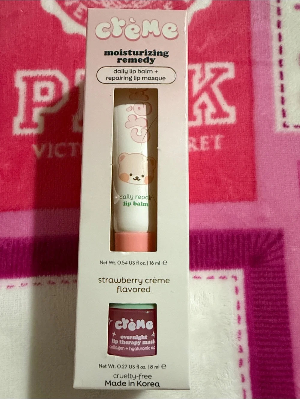 Crème Moisturizing Remedy Daily Lip Balm & Repairing Lip Masque - Strawberry 🍓